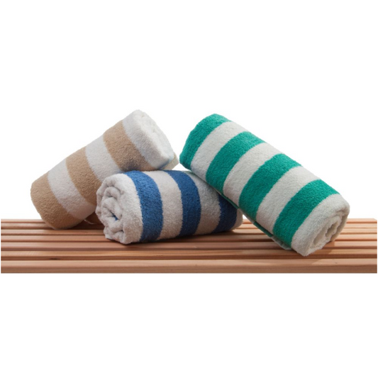 Blue 2" Cabana Stripes 100% Ring-Spun Cotton