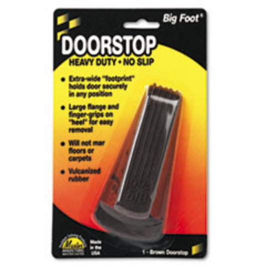 Big Foot Doorstop – Brown – 2.25" x 4.75" – 1/Case