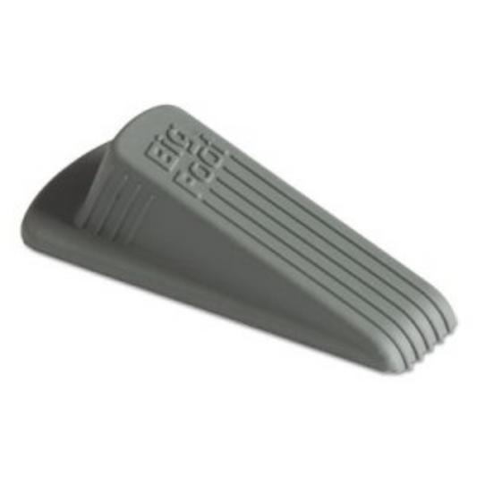 Big Foot Doorstop – No-Slip Rubber – Gray – 2.25w x 4.75d x 1.25h – 12/Case