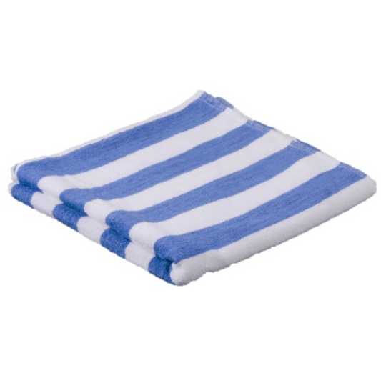 Blue Cabana Stripes 100% Ring-Spun Cotton
