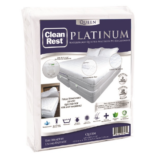 CleanRest® Platinum 3-in-1 Encasing Mattress Pad, Cal King 72" x 84" 9"-18" 8 ea.