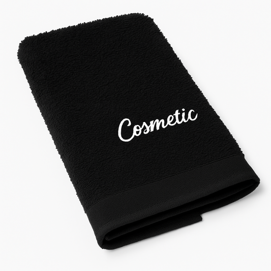 Black w/ White Embroidery Cosmetic