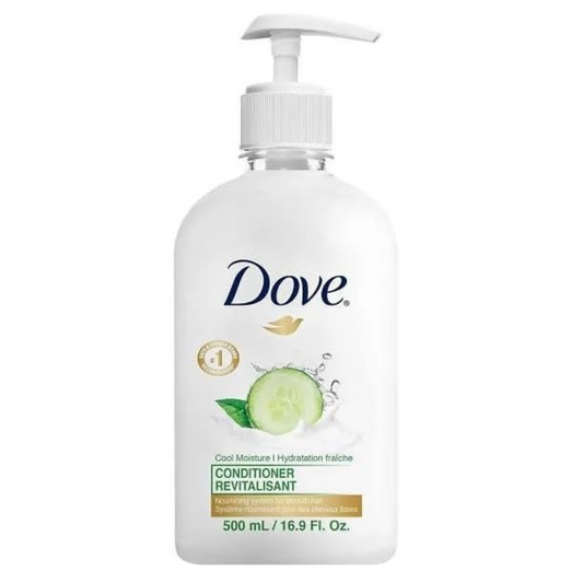 Dove Cool Moisture Conditioner – Cucumber & Green Tea – 500mL (16.9oz) Bottle with Pump – 24 Case Pack
