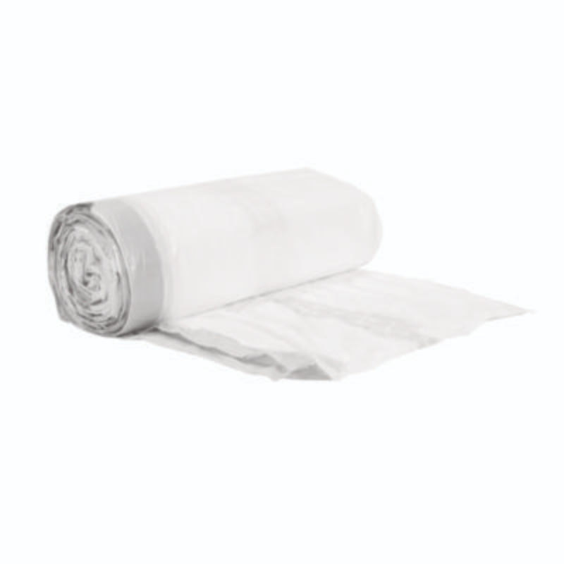 Drawstring Kitchen Bags – White – 13 Gal – 0.8 Mil – 100/Case