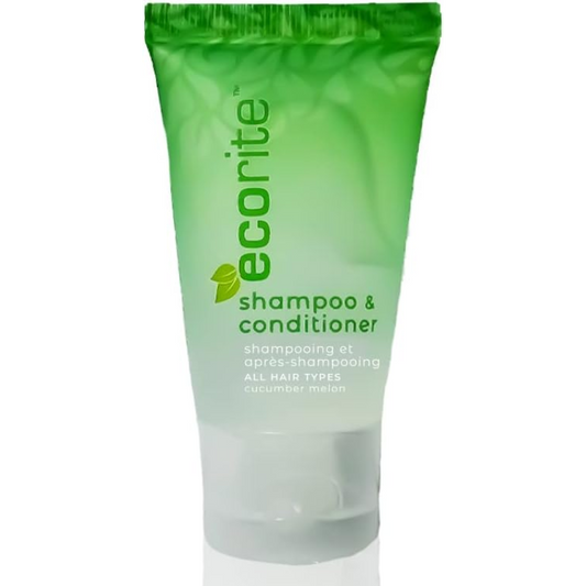 Ecorite Cucumber Melon 2-in-1 Shampoo & Conditioner – Travel Size 30mL / 1oz – Case of 288
