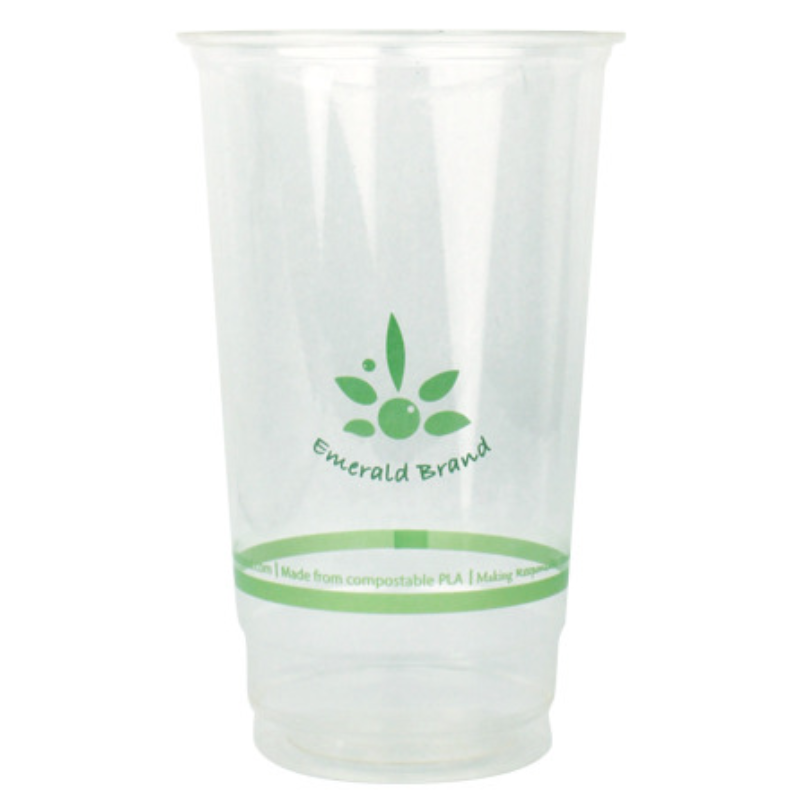 Emerald Compostable Cold Cup – 24 oz Printed, 600 Casepack