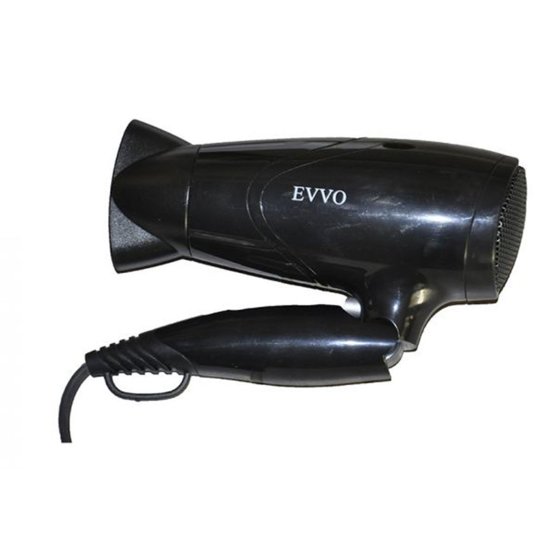 Foldable Handheld Hair Dryer 1600W – Black – 12/Case