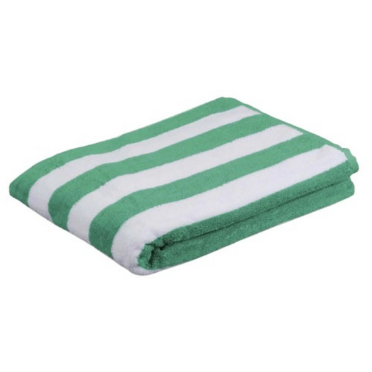 Green 2" Cabana Stripes 100% Ring-Spun Cotton