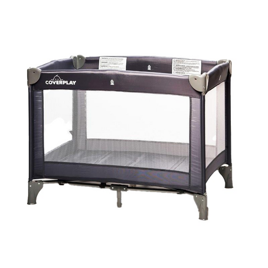 Grey Play Yard with Carry Bag & Mattress – JPMA Certified – 40x28.5x29.5 – 1/Case