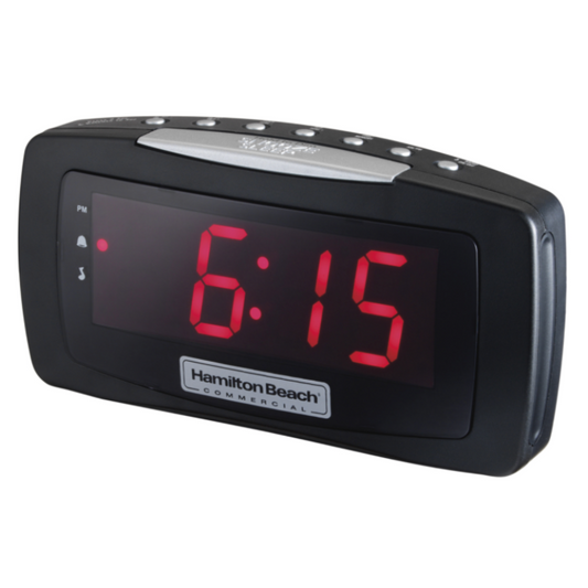 Clock radio, 1.2" LED display, Dimmer Feature, Snooze, AM/FM , PM Indicator, Snooze, Alarm On Indicator