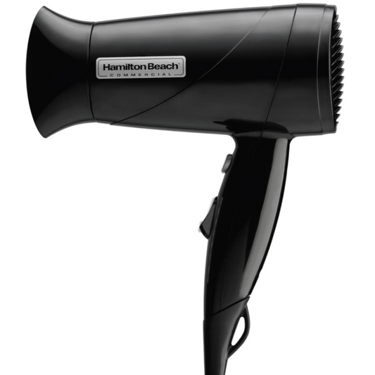 Hand Held Hair Dryer, 1600 Watts, Mid-Size, Concentrator, Black
