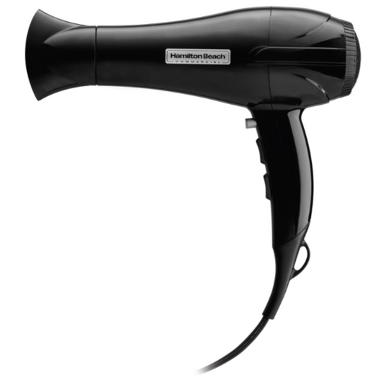Hand Held Hair Dryer, 1875 Watts, Full-Size, Concentrator, Removable Lint Filter, Black