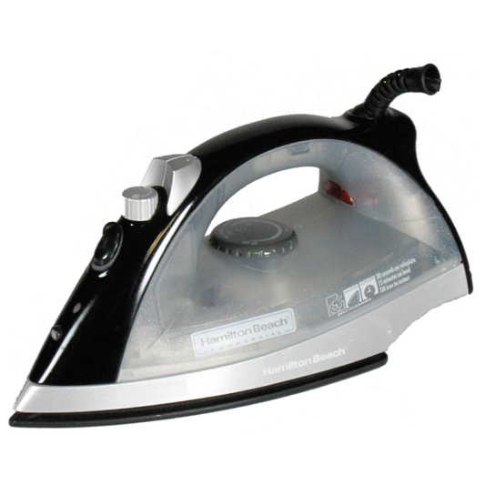 Lightweight Steam/Spray Iron, Position Sensing ASO, Extra Long Cord, Black
