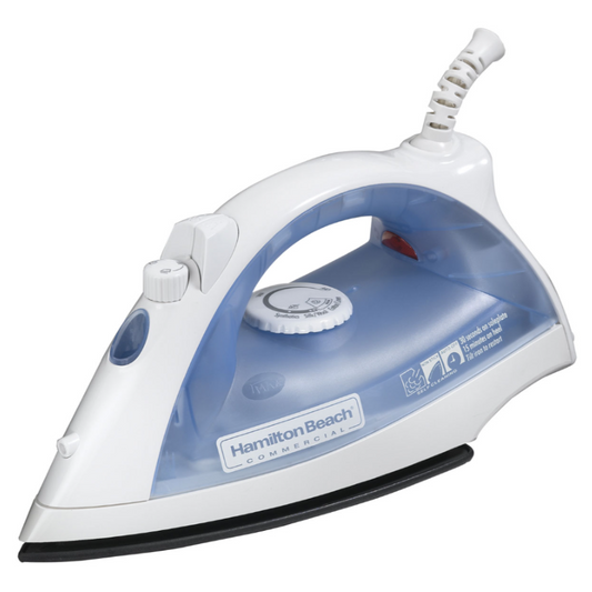 Lightweight Steam/Spray Iron, Position Sensing Auto Shut Off, Extra Long Cord, Blue/White