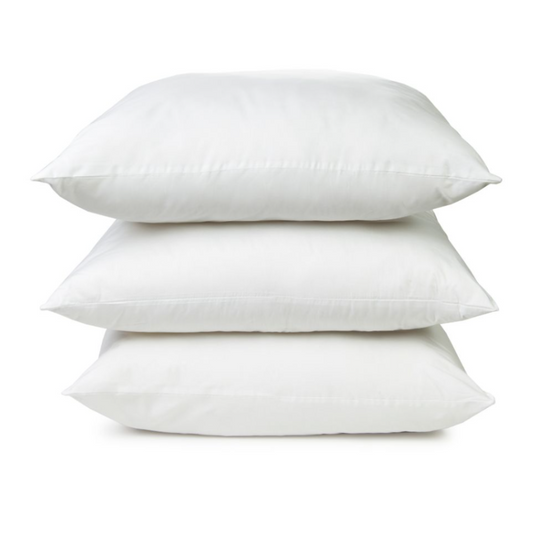 Chamber Style Medium Support Pillow, 100% Cotton Plain Weave Cover, Soft Gel Fiber Surrounding Natural Feather Core, King