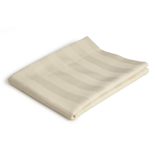 HOSPRPO ProLinen T-250 Pillowcases 1" Bone/Bone Stripe, 60/40, 12" or 15" Pockets STANDARD 42" x 36"