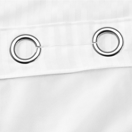 Herringbone White, w/ Window, Snap Liner Included 71"x77"