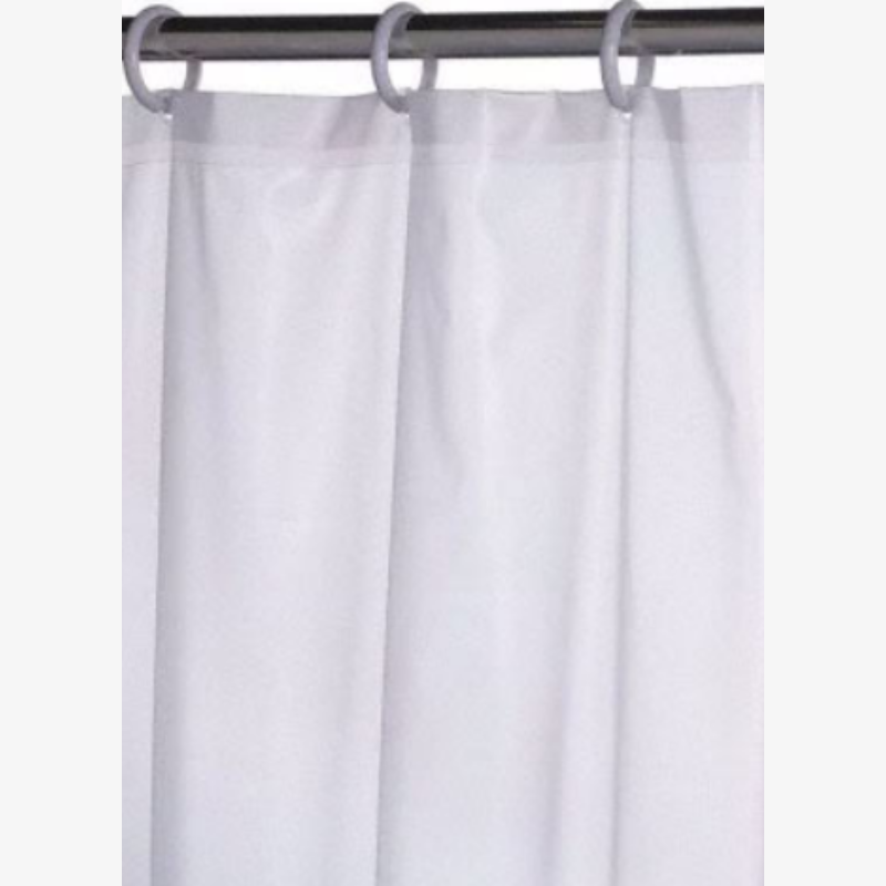 Hooked Shower Curtains – White, 10 Gauge Vinyl with Copper Grommets – 72" x 72" – 12 ea.