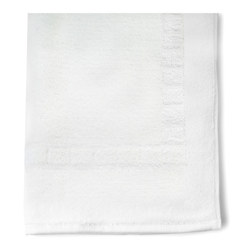 Hospro Bath Mats White, 100% Ring-Spun Cotton, Cam Border 20" x 30" 7.00 lb.