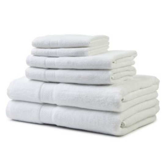 Hospro Decadence Wash Cloths White, 100% Ring-Spun Cotton, Herringbone Dobby Border13" x 13"1.50 lb.