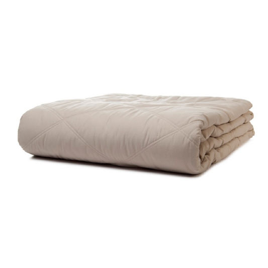 Hospro Diamond Blankets,Twin,10" Diamond Pattern, 100% Recycled Micro Polyester Fill66" x 90"Beige