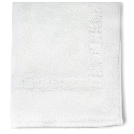 Hospro Square Bath Mats Bath Mat White, 86% Cotton/14% Polyester, Simple Square Pattern Border20" x 30"7.00 lb.