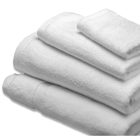 Hospro Summit Wash Cloths White, 100% Ring-Spun Cotton, Herringbone Dobby Border12" x 12"1.00 lb.
