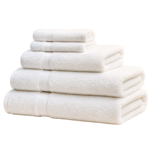 Hospro Touch Bath Mats White, 100% Ring-Spun Cotton, Herringbone Dobby Border 22" x 34" 10.00 lb.