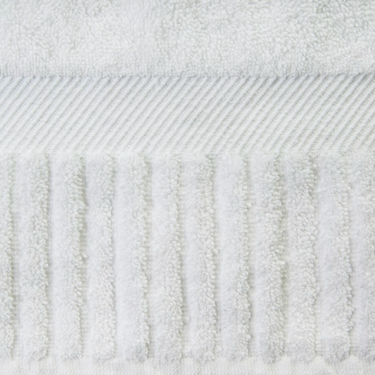 Hospro Overture Wash Cloths White, 100% Ring-Spun Cotton, Herringbone Dobby Border13" x 14"1.50 lb.