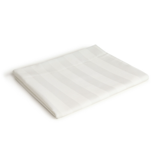 Hospro T-250 Sheets Pillowcases 1" White/White Stripe, 60/40, 12" - 15" Pockets STANDARD 42" x 36"