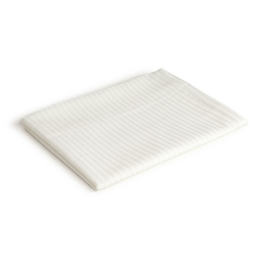 Hospro Signature T-250 Sheets Pillowcases White/White Pinstripe, 60/40, 12" - 15" Pockets STANDARD 42" x 36"