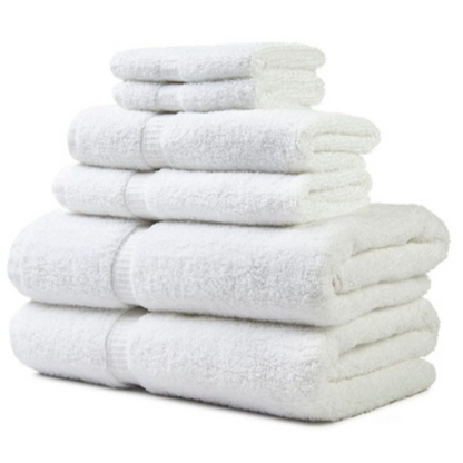 Hospro Treasure Bath Mats White, 86% Ring-Spun Cotton 14% Polyester, Bamboo Pattern Dobby Border 20" x 30" 7.00 lb.