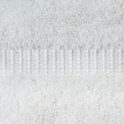 Hospro Treasure Bath Mats White, 86% Ring-Spun Cotton 14% Polyester, Bamboo Pattern Dobby Border 20" x 30" 7.00 lb.