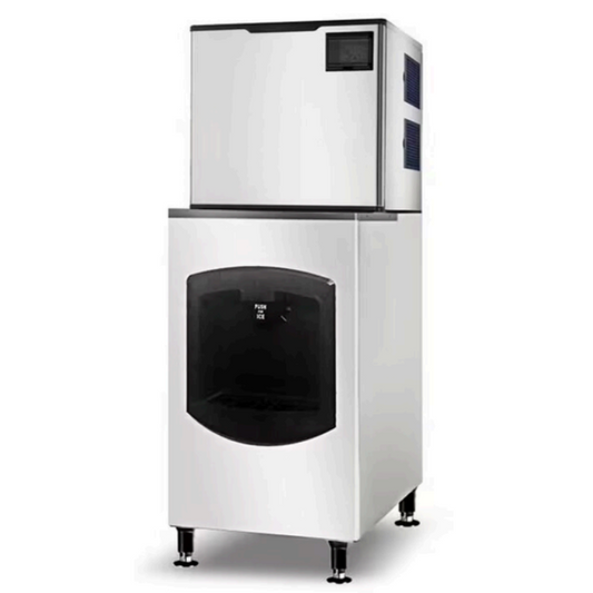 Commercial 352Lb Ice Machine Maker HP-IM355FA W/ Hotel Ice Dispenser