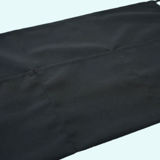 12X22 6.4oz SPUN POLY SERVER APRON - BLACK-3 POCKET