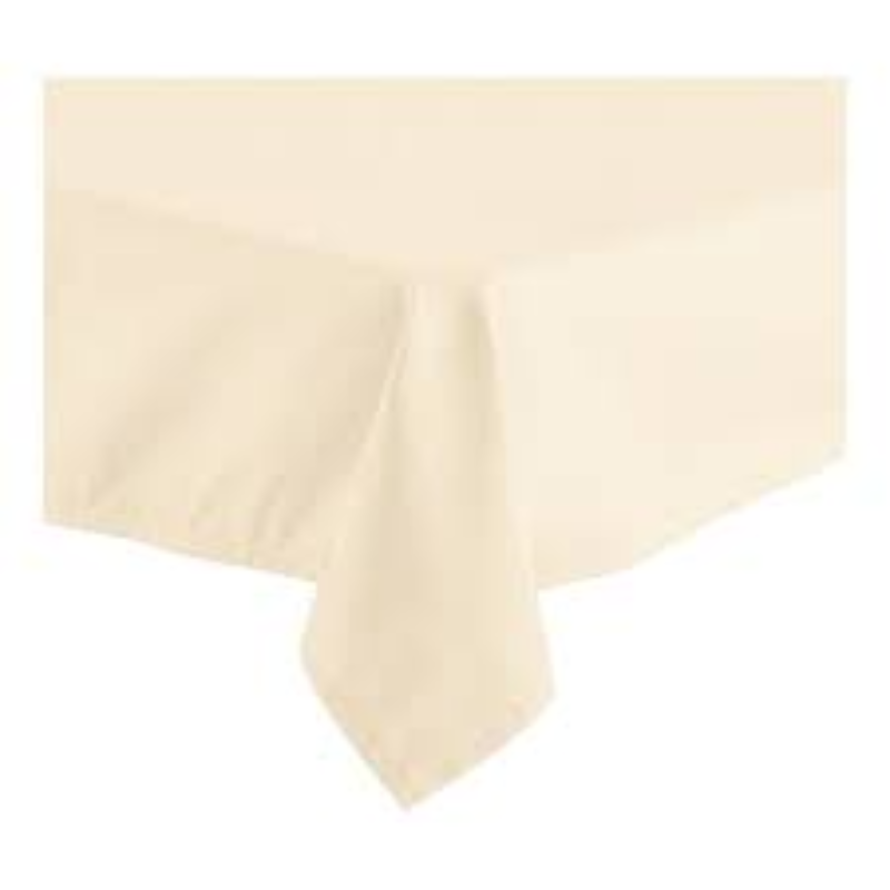 62X62 SPUN POLY IVORY TABLE LINEN