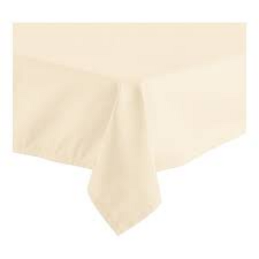 62X62 SPUN POLY IVORY TABLE LINEN