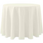 90 ROUND SPUN POLY IVORY TABLE COVER