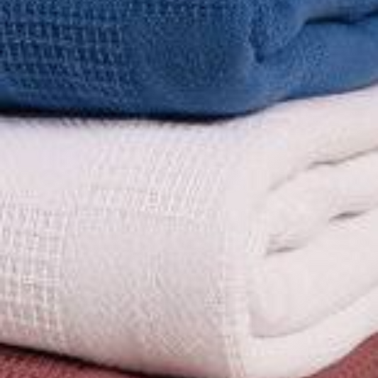 70X102 2.00LBS 80/20 BLEND BLUE BORDER BATH BLANKET