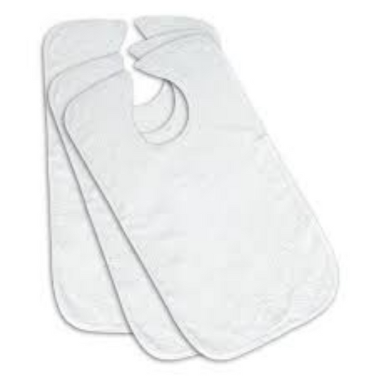 18x30 3.00 LBS16/S 100% COTTON WHITE TERRY BIB-- 25doz/ bale