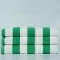 30X60 12.00 LBS R/S PALM CABANA GREEN STRIPE TOWEL
