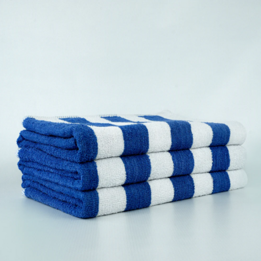 30X60 12.00 LBS R/S PALM CABANA BLUE STRIPE TOWEL