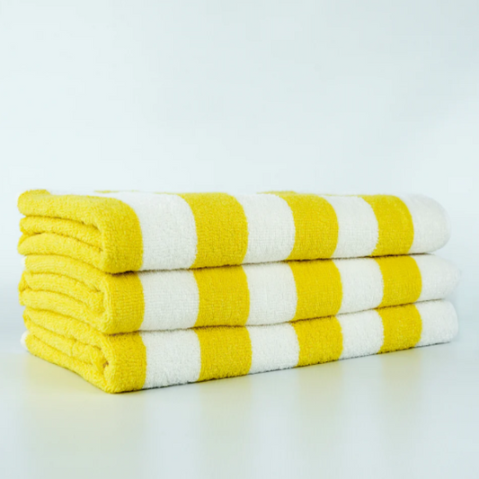 30X60 12.00 LBS R/S PALM CABANA GOLD STRIPE TOWEL