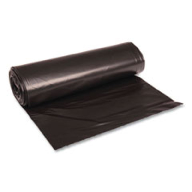 Recycled Polyethylene Liners – Black – 60 Gal – 1.2 Mil – 10 Rolls/Case – 100/Case