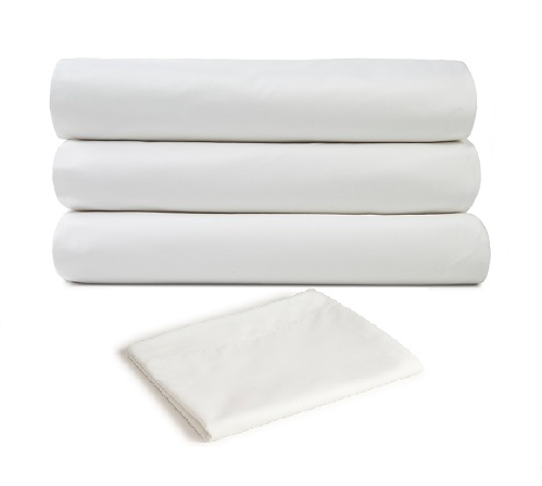 Touch T-200 White Sheets QUEEN Flat Sheets 92" x 115" 2 dz. / cs.