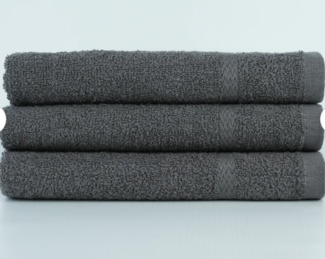 COLORED H/TOWELS , GOLF AND GYM 16X26 2.50LBS 16/S RING SPUN DYED C.GRAY HAND TOWEL