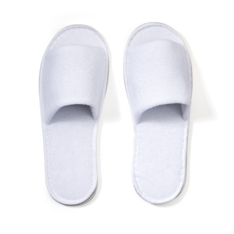 Spa Open Toe Slippers – White – 100/Case