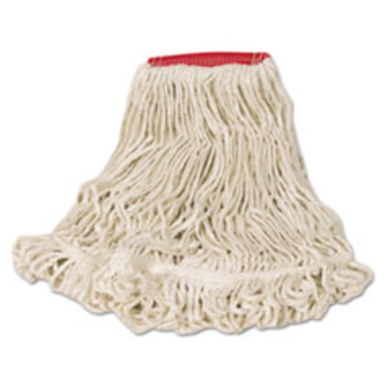 Super Stitch Mop Head – Large – Red/White – Cotton/Synthetic – 6/Case