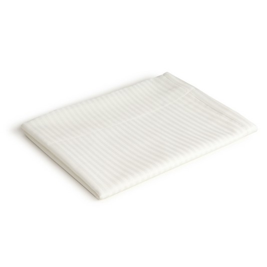 HOSPRO Elegant T-310 Pillowcases White/White Pinstripe, 60/40, 15" Pockets KING 44" x 46"