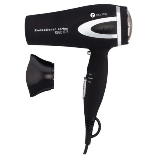 Registry Mid-Size Folding Ionic 1875-Watt Hair Dryer, 8. Black